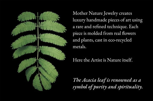 Acacia Branch Bracelet: Eco-Friendly Gold Plated Silver - Handmade