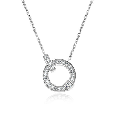 18K Gold Simple Fashion Diamond Clavicle Necklace